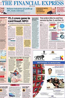 Financial Express Delhi - October 21st 2016